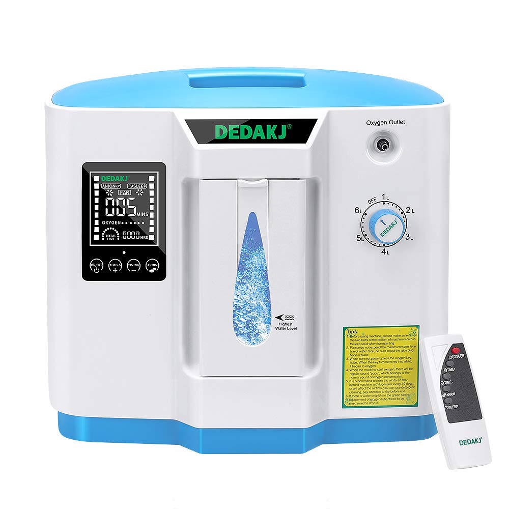 酸素吸入機　DEDAKJ DE-1B DEDAKJ Oxygen Concentrator, 1-6L/min Adjustable Portable Oxygen